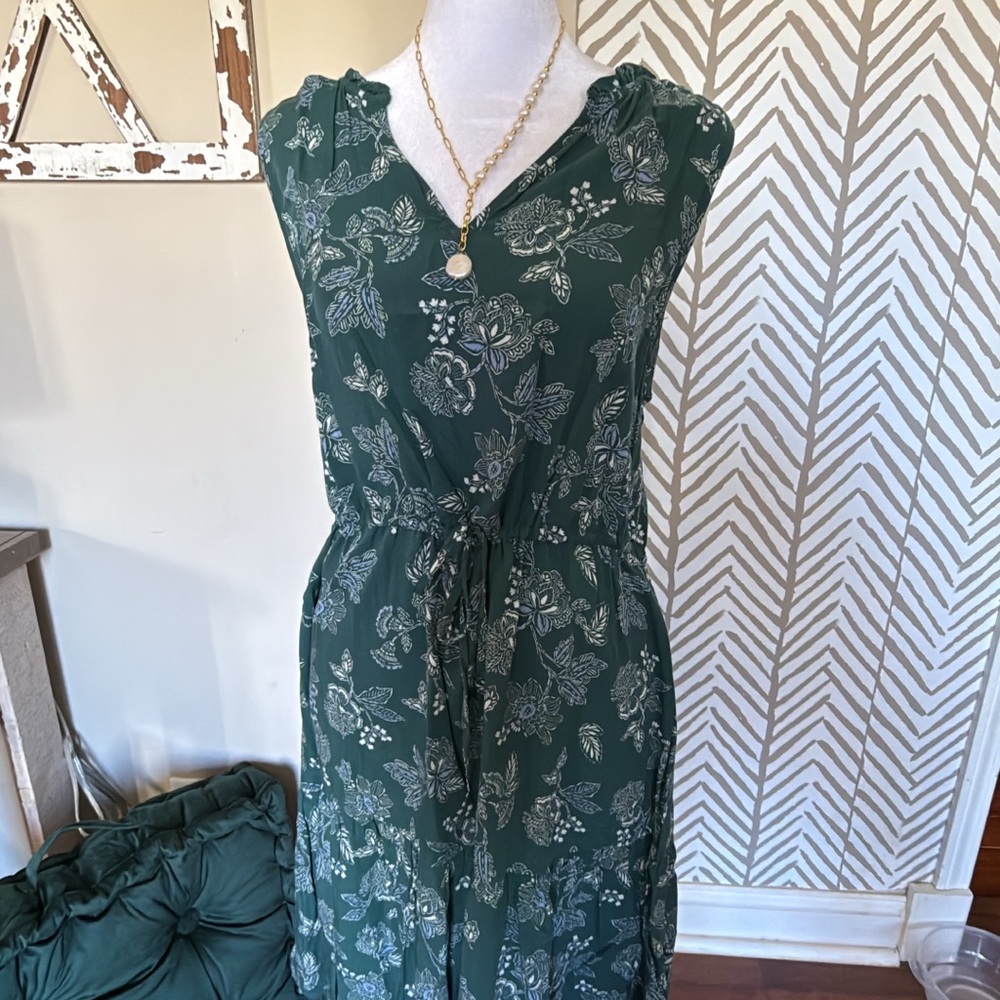 Floral Green Dress